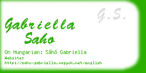 gabriella saho business card