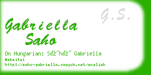 gabriella saho business card